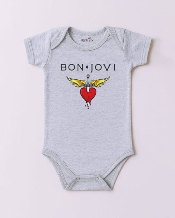 Body de Rock Bebê Banda Bon Jovi