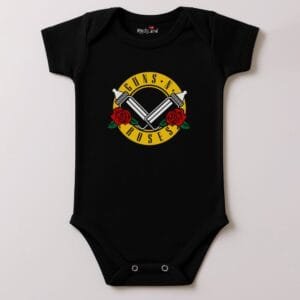 Body de Rock Bebê Guns n' Roses Mamadeira