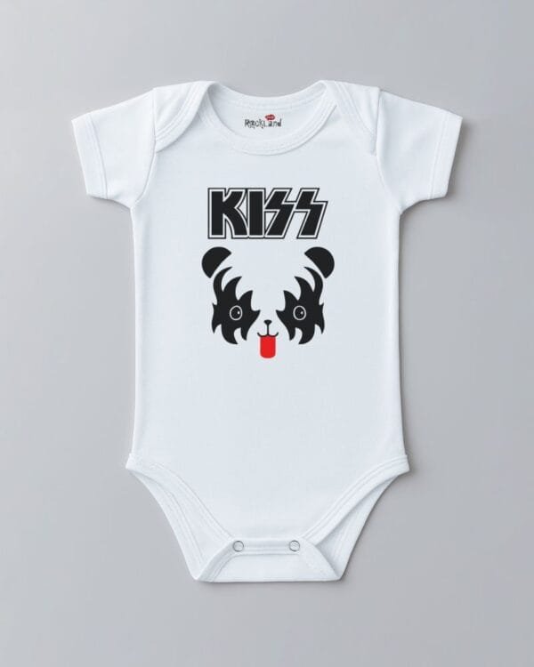 Body de Rock Bebê Banda Kiss Urso