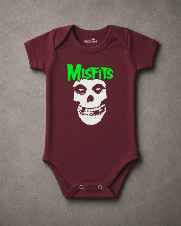 Body de Rock Bebê Banda Misfits