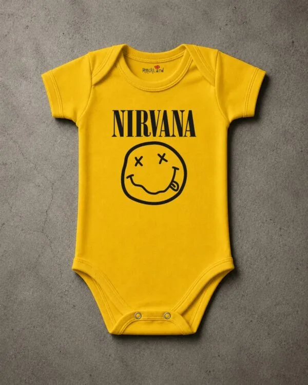 Body de Rock Bebê Banda Nirvana