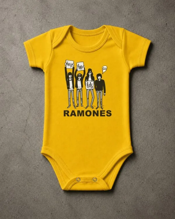 Body de Rock Bebê Banda Ramones Cartoon