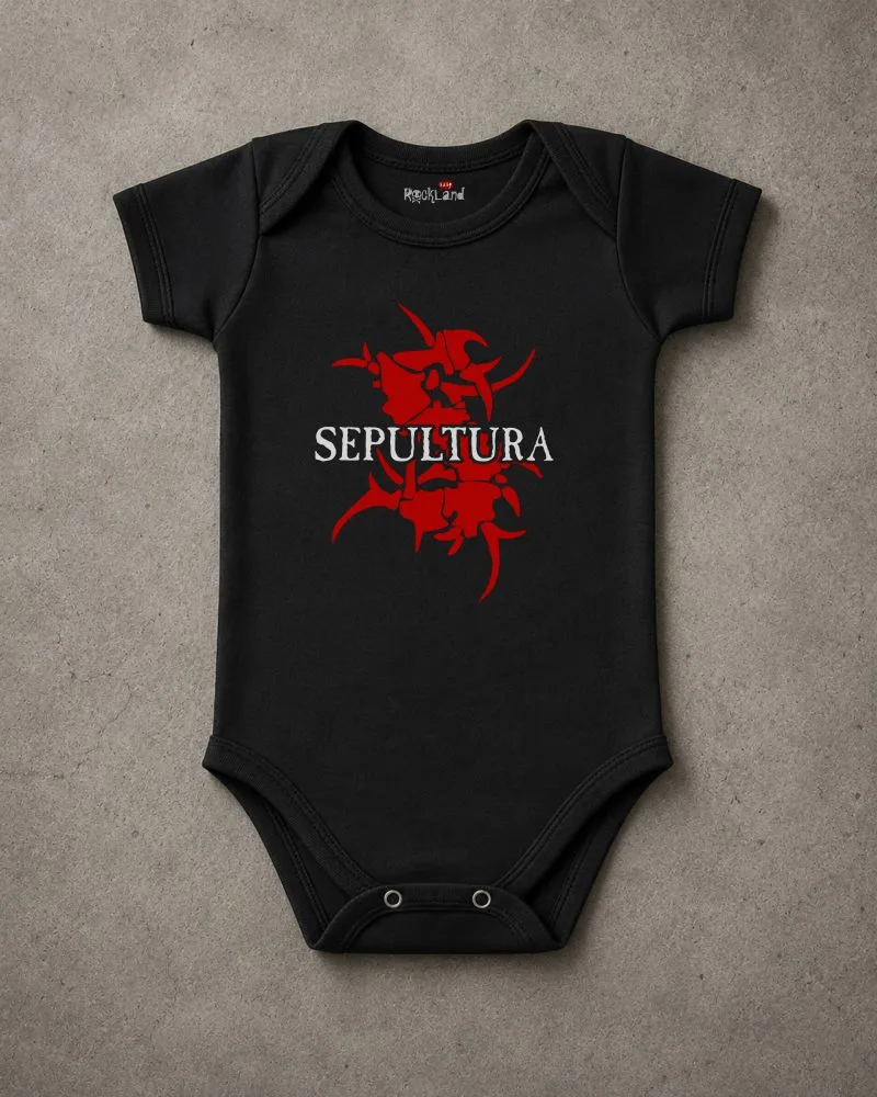 Body de Rock Bebê Banda Sepultura