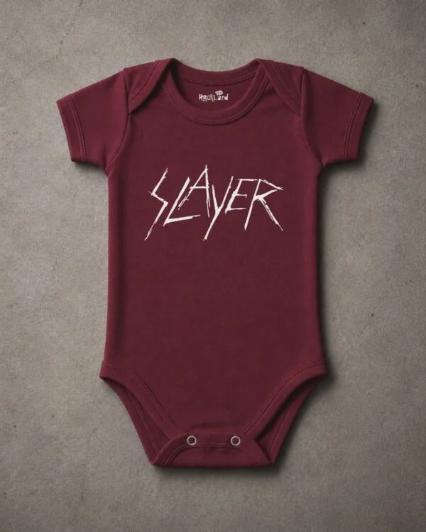 Body de Rock Bebê Banda Slayer