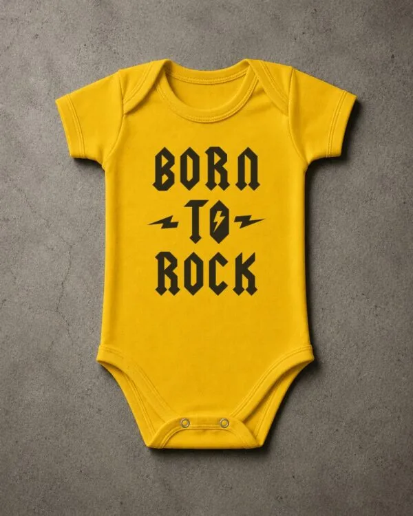 Body de Rock Bebê Born To Rock