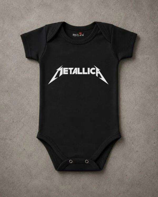 Body de Rock Bebê Banda Metallica