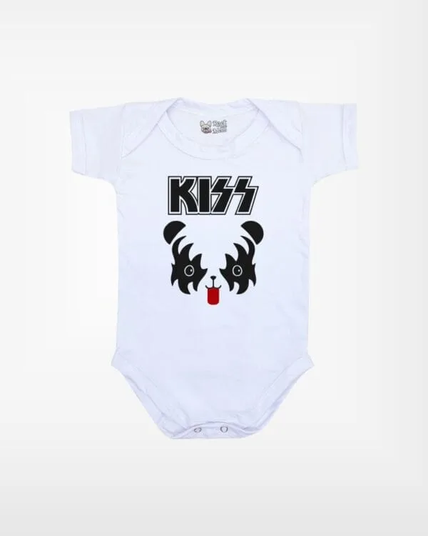 Body de Rock Bebê Banda Kiss Urso