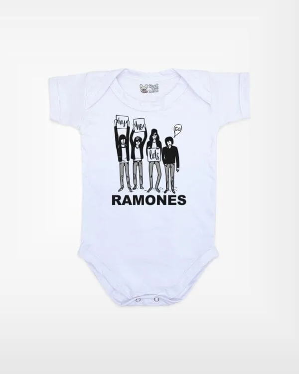 Body de Rock Bebê Banda Ramones Cartoon