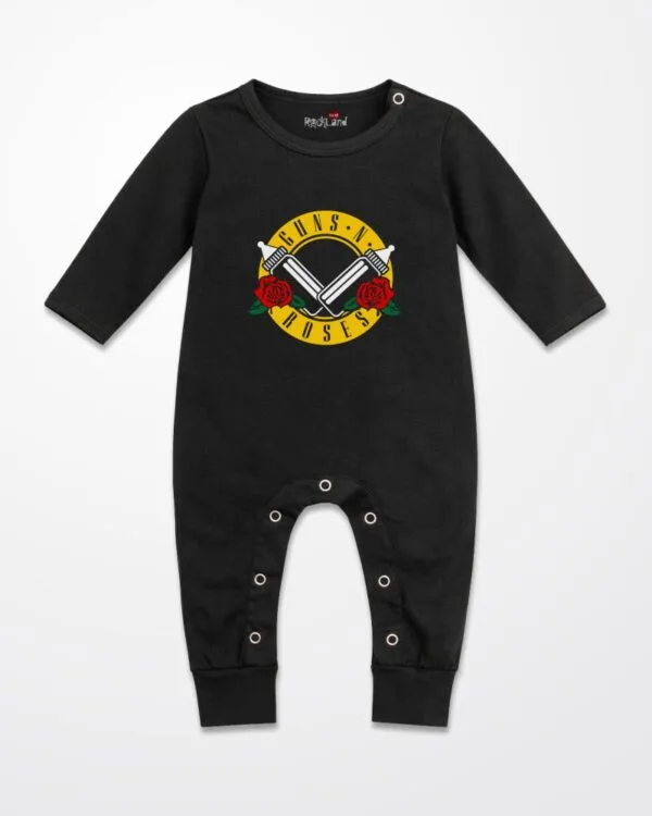 Macacão de Rock Bebê Guns N' Roses Mamadeira