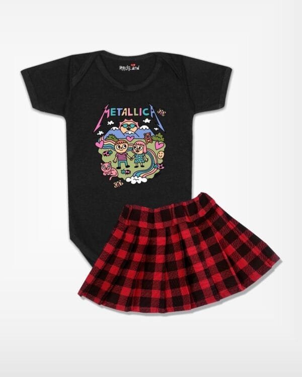 Conjunto de Bebê Rock Metallica Cute Menina - Imagem 3