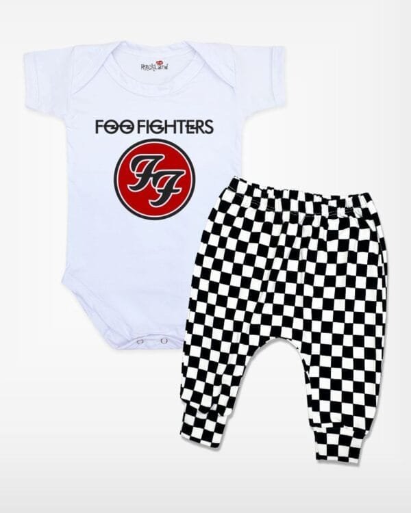 Conjunto de Bebê Rock Banda Foo Fighters - Imagem 3