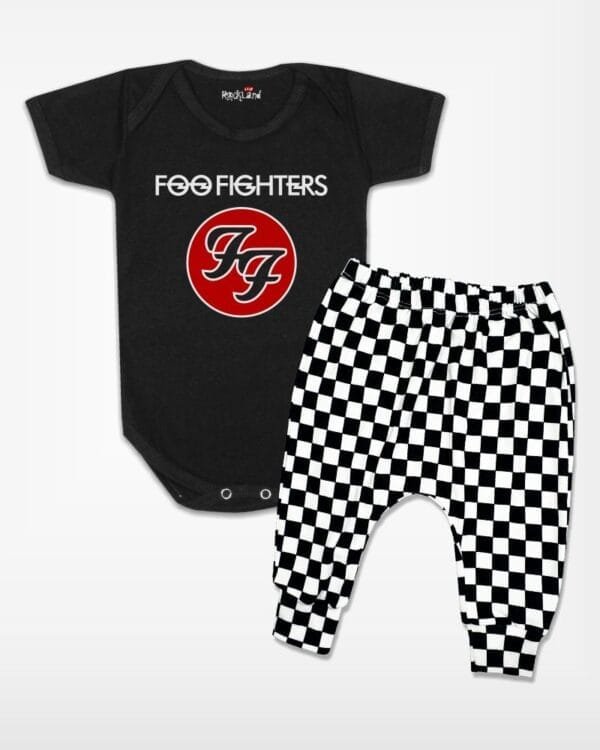 Conjunto de Bebê Rock Banda Foo Fighters - Imagem 2