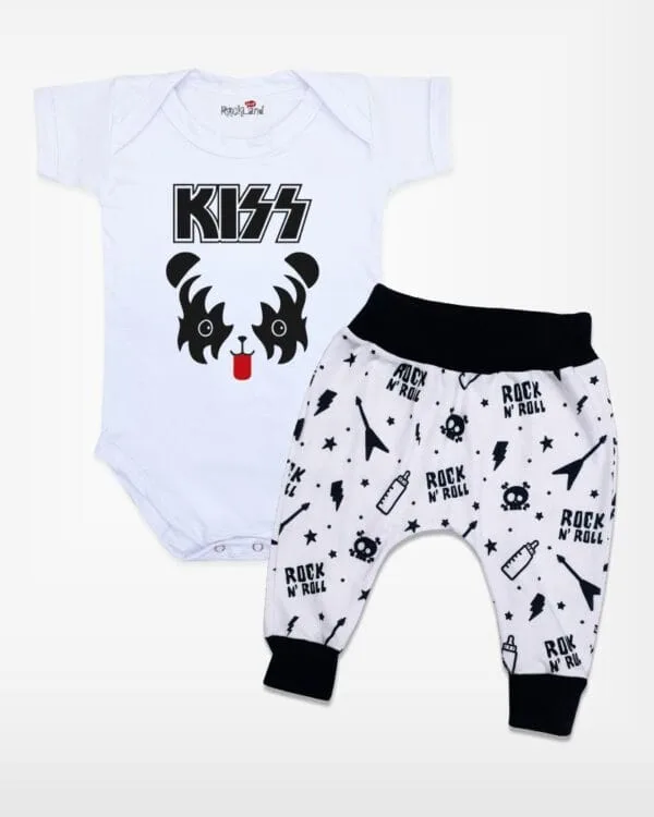 Conjunto de Bebê Rock Banda Kiss
