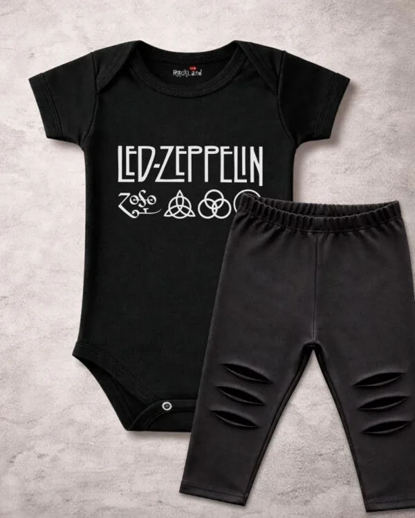 Conjunto de Bebê Rock Banda Led Zeppelin