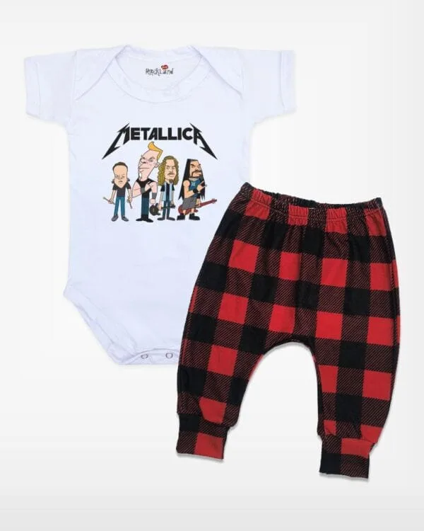 Conjunto de Bebê Rock Banda Metallica - Imagem 3