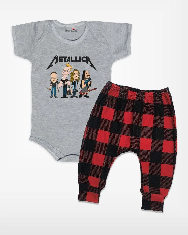 Conjunto de Bebê Rock Banda Metallica