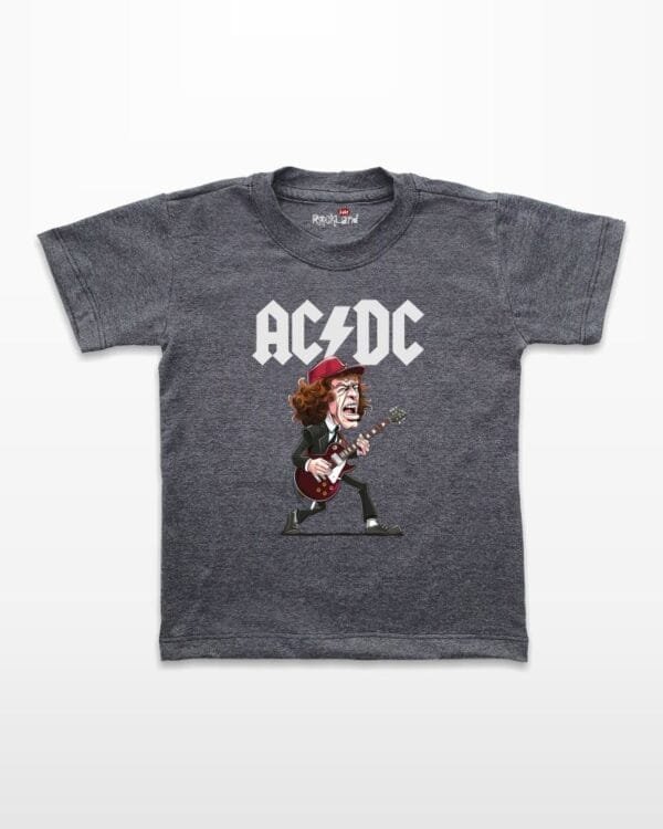 Camiseta Infantil de Rock ACDC Angus Young Cartoon - Imagem 3