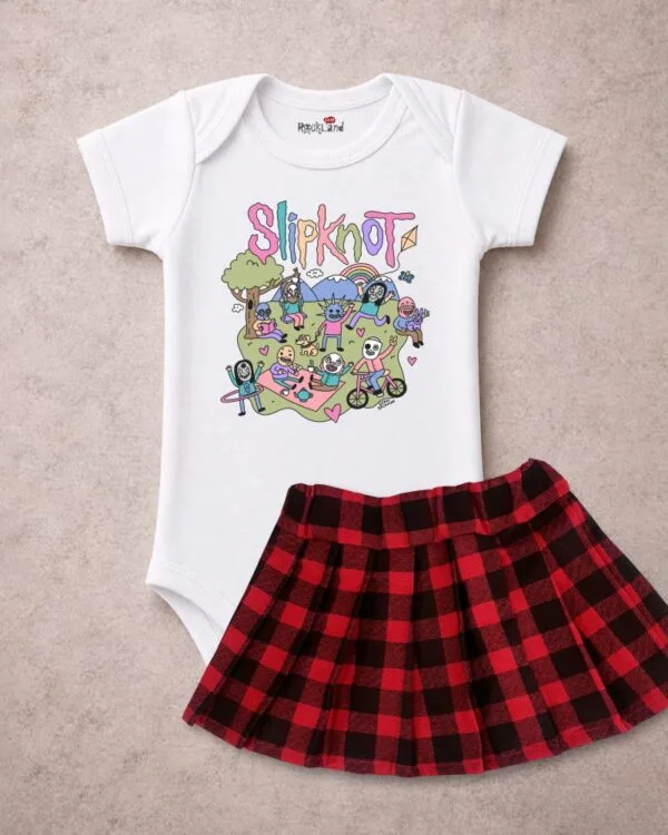 Conjunto de Bebê Rock Slipknot Cute Menina