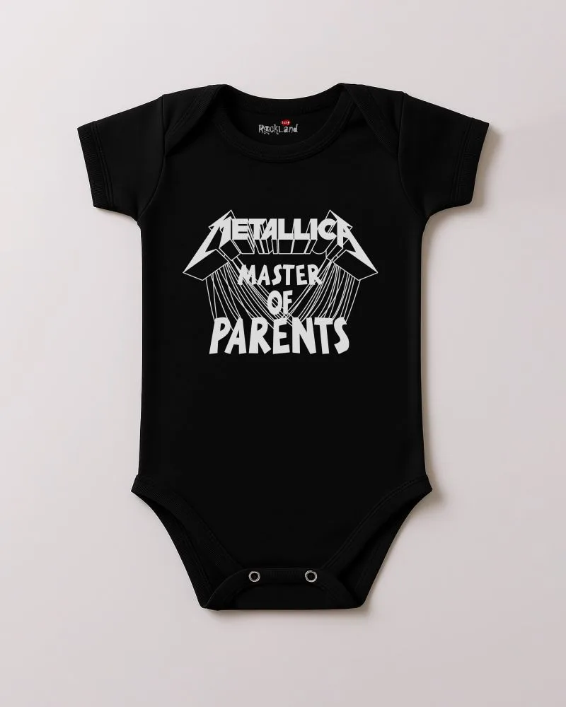 Body de Rock Bebê Metallica Master of Parents