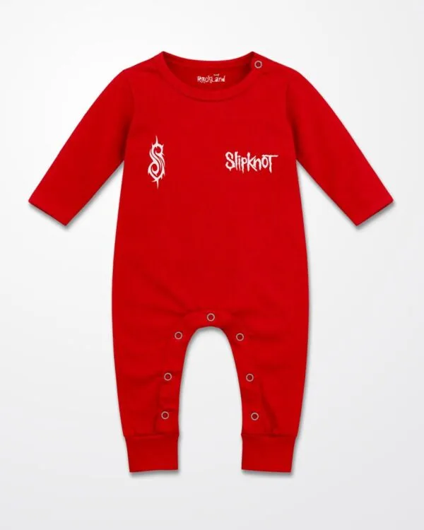 Macacão de Rock Bebê e Infantil Banda Slipknot Vermelho