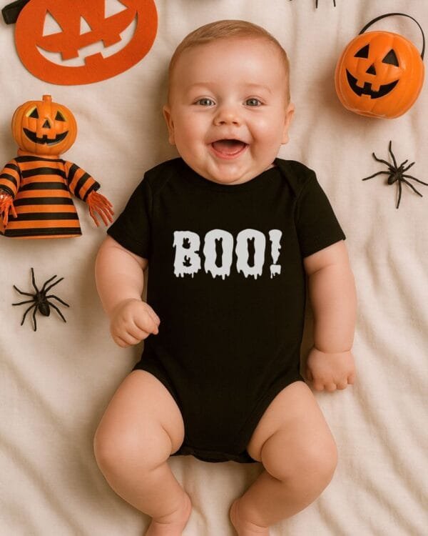 Body Halloween Bebê Boo