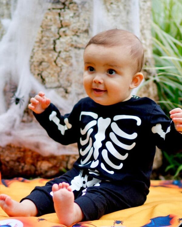 Macacão de Bebê Halloween Esqueleto - Imagem 2