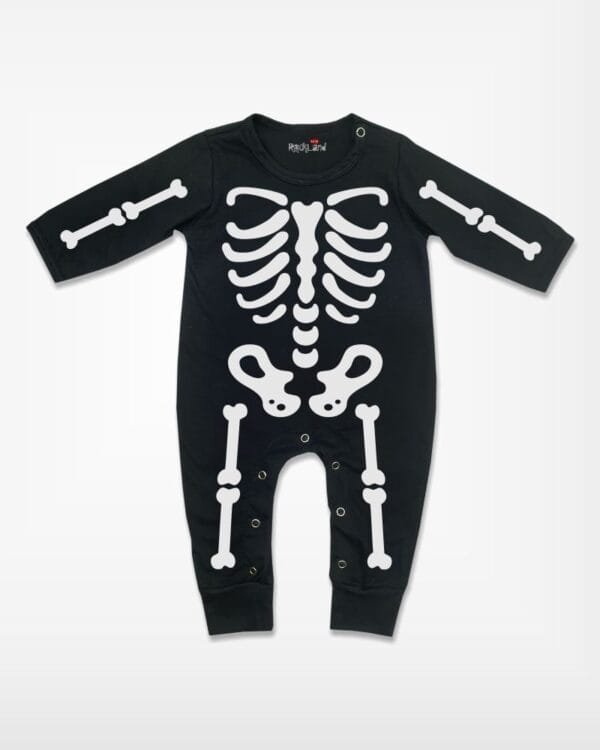 Macacão de Bebê Halloween Esqueleto - Imagem 3
