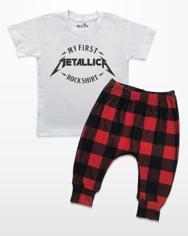 Conjunto Infantil de Rock Metallica Rock Shirt - Imagem 3