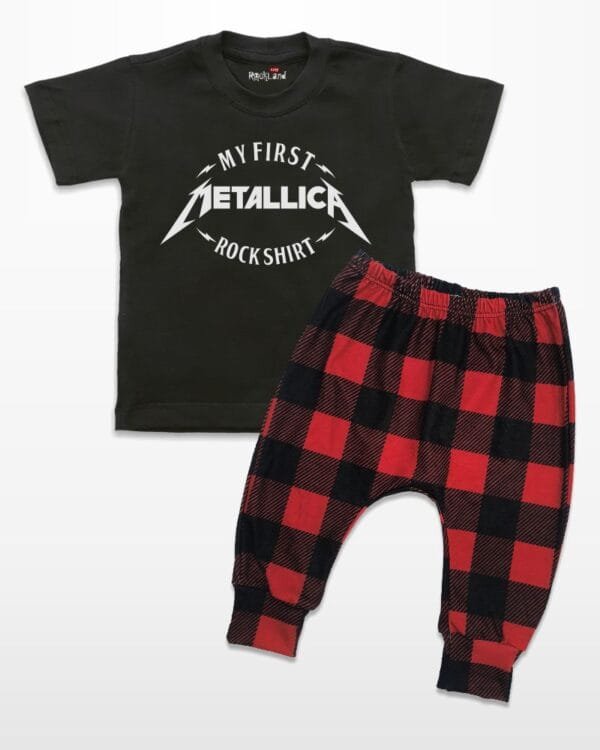 Conjunto Infantil de Rock Metallica Rock Shirt