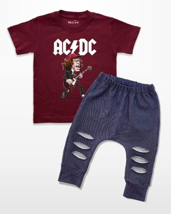 Conjunto Infantil de Rock Banda ACDC - Imagem 2
