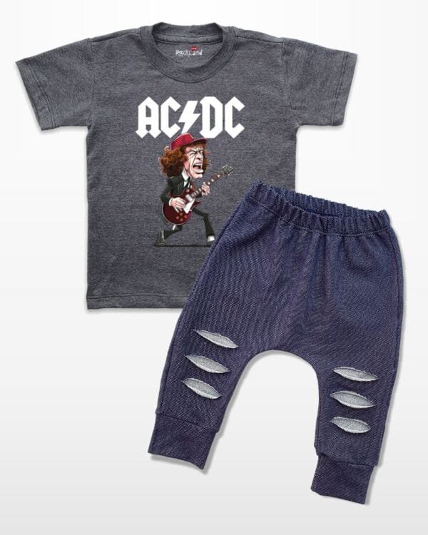 Conjunto Infantil de Rock Banda ACDC - Imagem 3