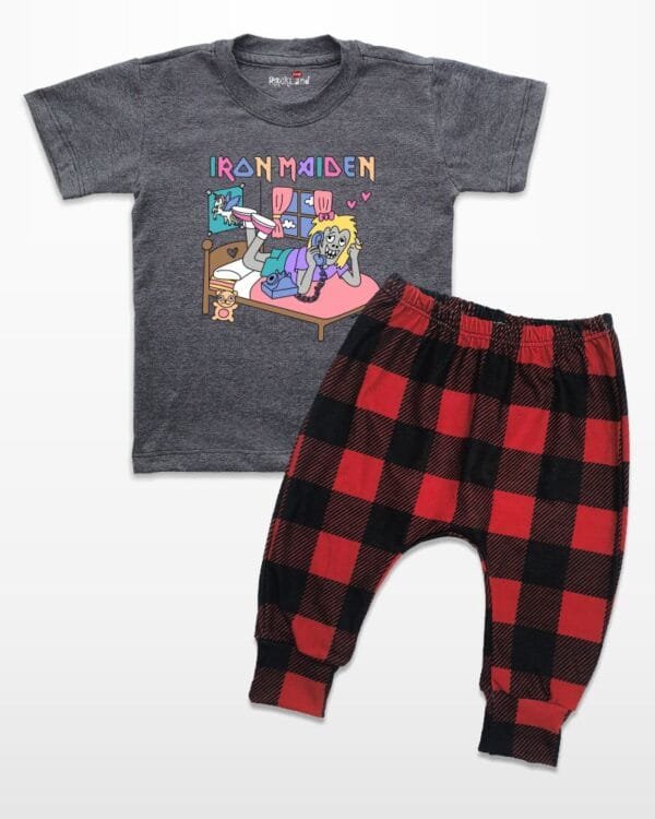 Conjunto Infantil de Rock Banda Iron Maiden Cute - Imagem 2