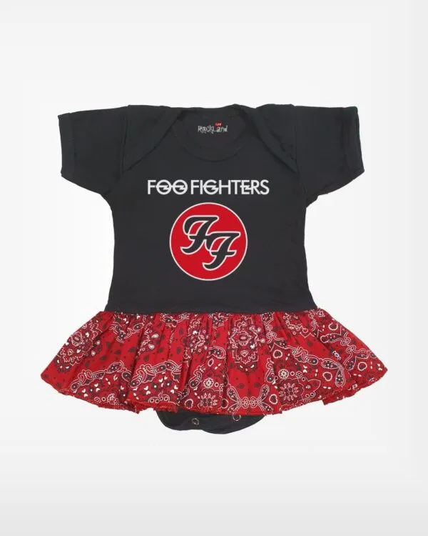 Body Saia Bebê Rock Foo Fighters