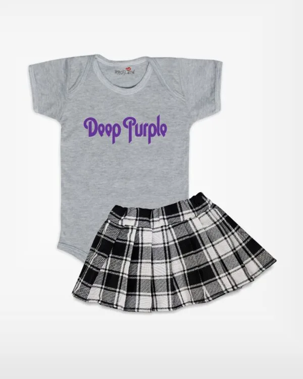 Conjunto de Bebê Rock Banda Deep Purple Menina