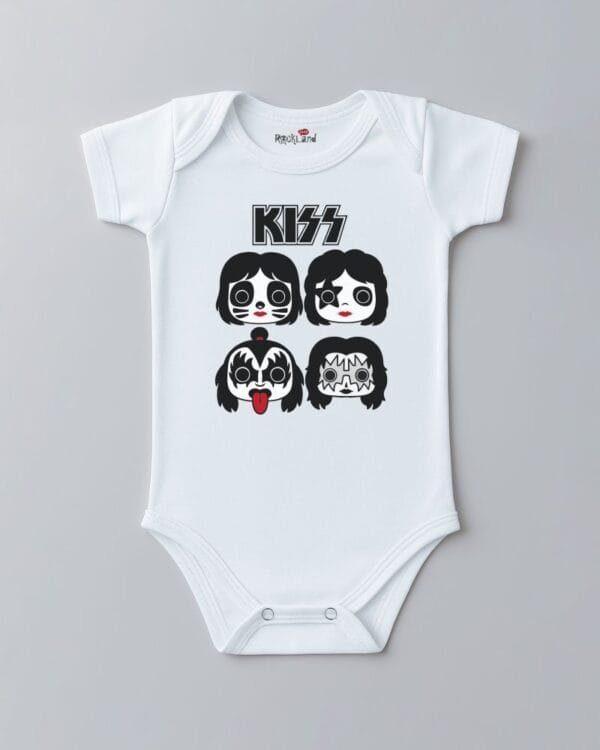 Body de Rock Bebê Banda Kiss Baby - Imagem 3
