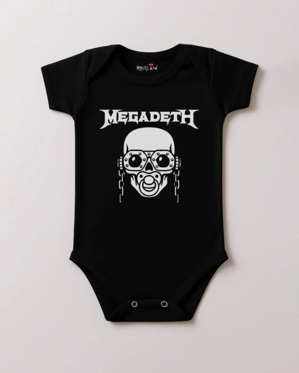 Body de Rock Bebê Banda Megadeth Vic Rattlehead
