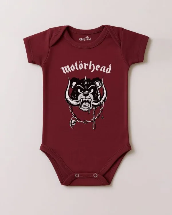 Body de Bebê Rock Banda MotorHead Urso