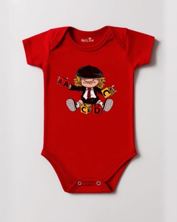 Body de Rock Bebê do ACDC Cartoon - Imagem 4
