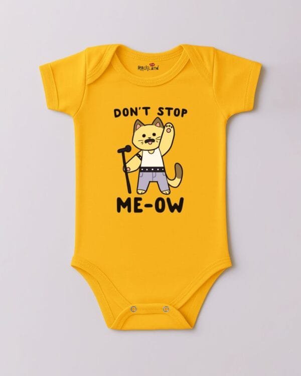 Body de Rock Bebê Queen Divertido Don´t Stop Me-Ow - Imagem 3