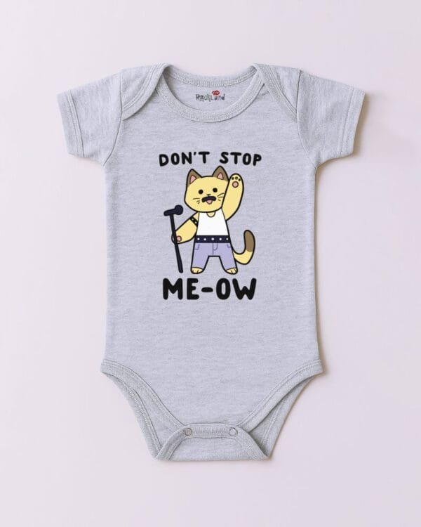 Body de Rock Bebê Queen Divertido Don´t Stop Me-Ow - Imagem 2