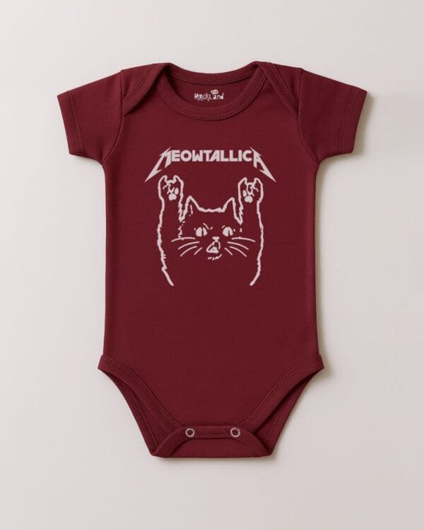 Body de Rock Bebê Banda Meowtallica - Imagem 2