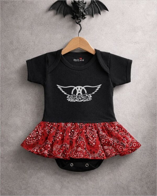 Body Saia Bebê Rock Banda Aerosmith