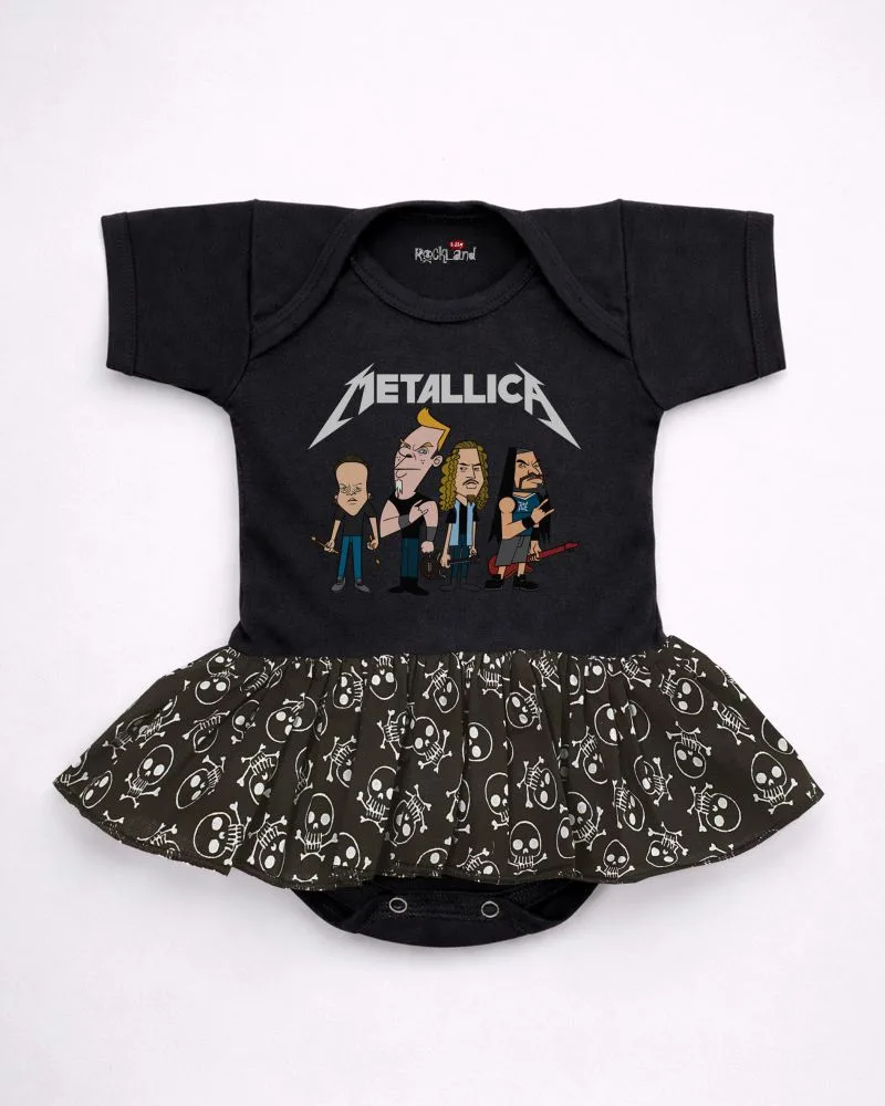 Body Saia Bebê Rock Banda Metallica - Imagem 2