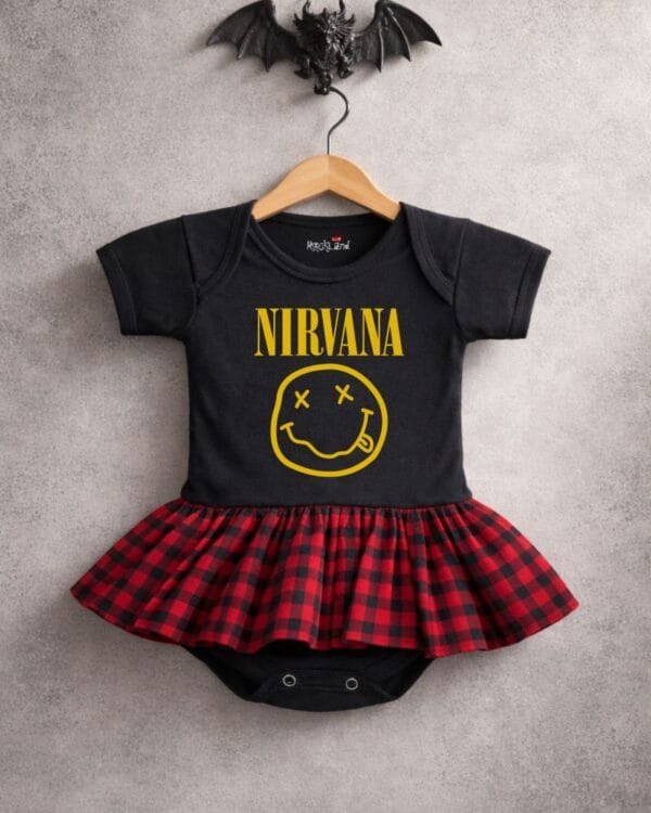 Body Saia Bebê Rock Banda Nirvana