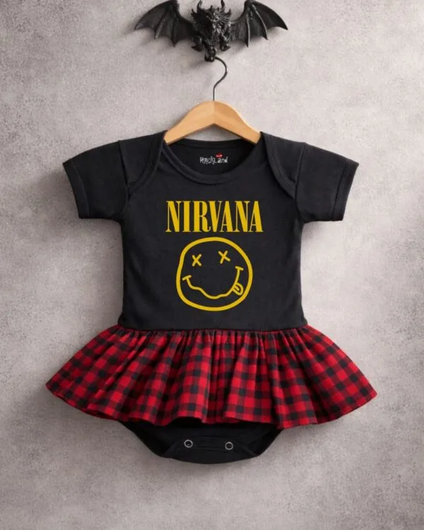 Body Saia Bebê Rock Banda Nirvana