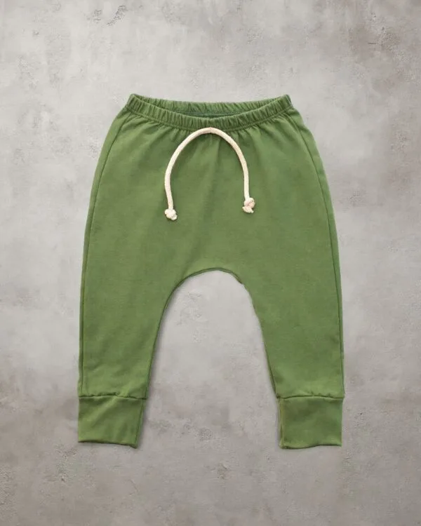 Calça de Bebê Saruel Verde com Cordão