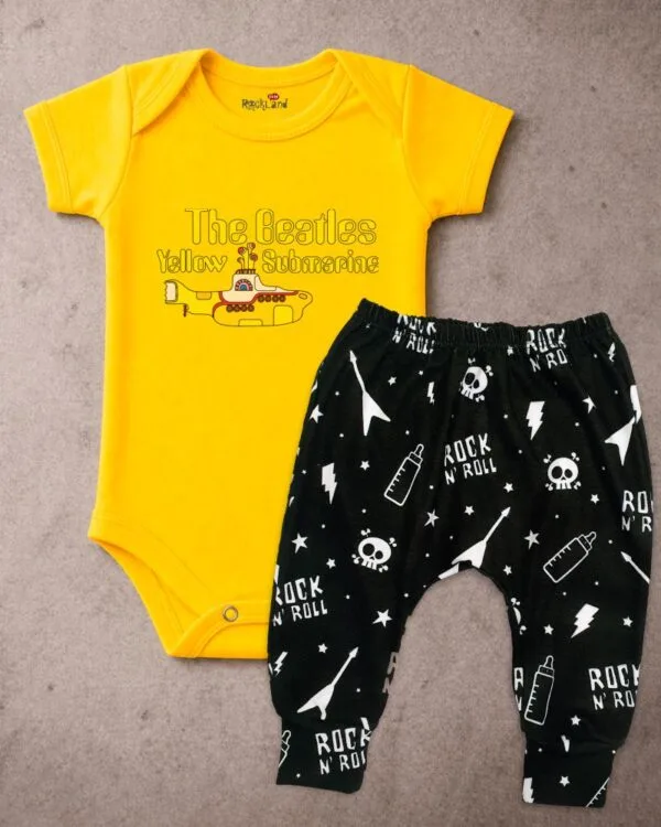 Conjunto de Bebê Rock The Beatles Yellow Submarine