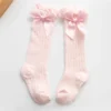 Meia Bebê Laço 3/4 Rosa