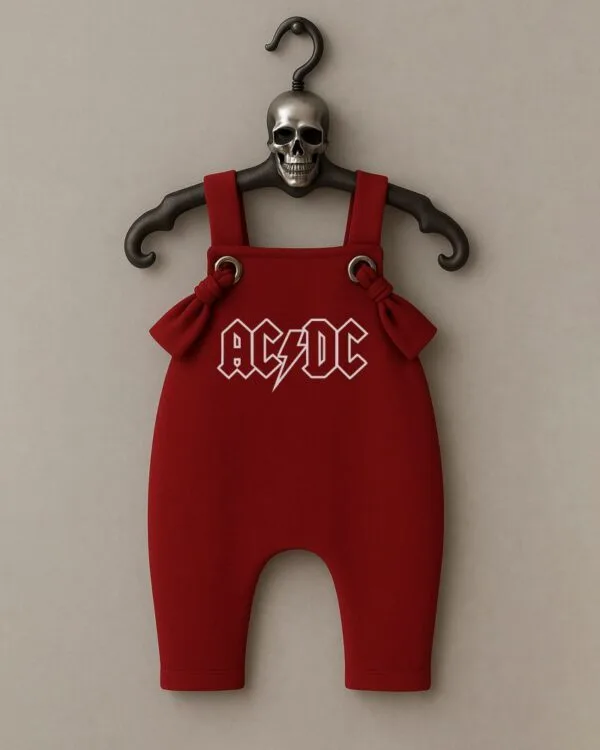 Jardineira Moletom Bebê e Infantil Rock AC/DC