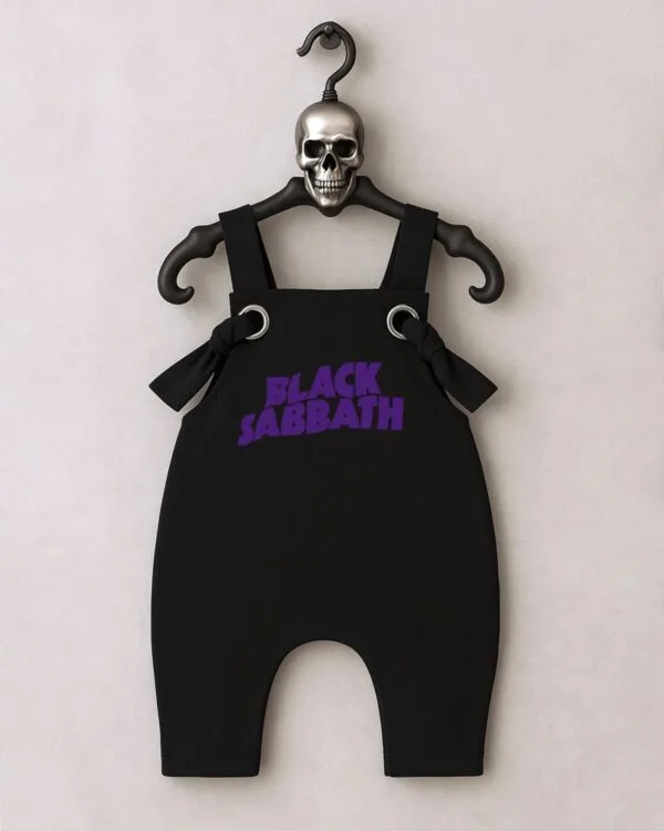 Jardineira Moletom Bebê Rock Black Sabbath